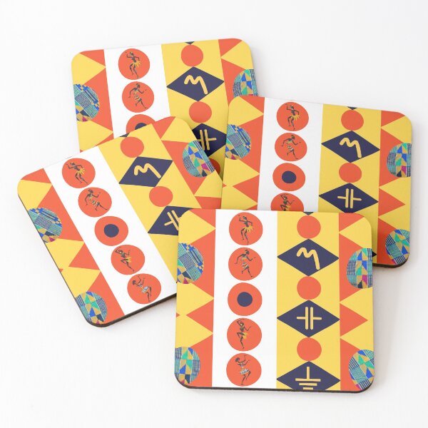 Item preview, Multi-Pattern African Dancers Boho-Aztec Kente Fabrics Aesthetics [#141] designed and sold by AfriStyleUK.
