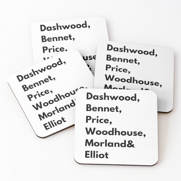 Item preview, Jane Austen Heroine's Last Name (Black) designed and sold by JustabitBookish.