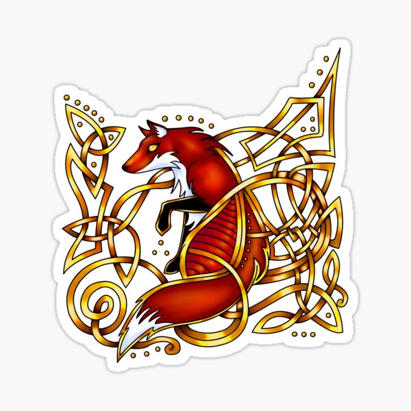 Celtic Fox Sticker