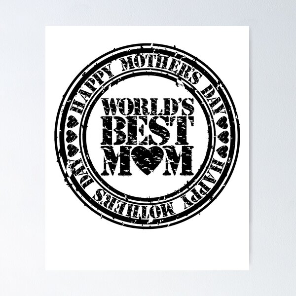 Item preview, Happy Mother's day World's Best Mom Stamp designed and sold by Pliskin-Design.