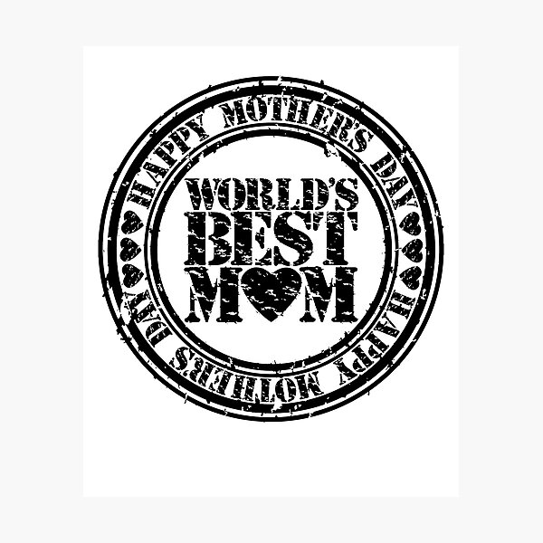 Item preview, Happy Mother's day World's Best Mom Stamp designed and sold by Pliskin-Design.