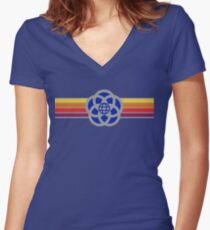 Old Epcot Logo Tee Shirt Women's Fitted V-Neck T-Shirt