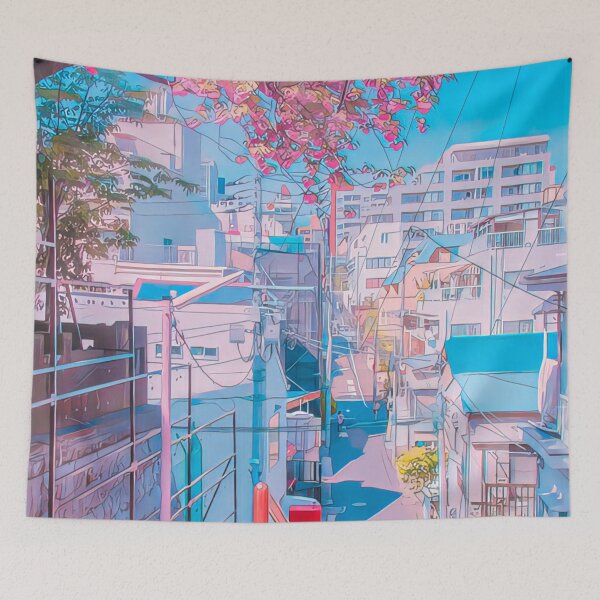 Item preview, Aesthetic Anime Street - Sakura designed and sold by KaremaJ.