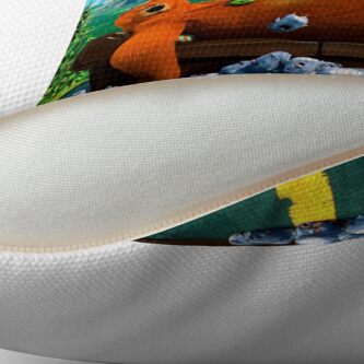Alternate view of Grizzy and lemmings Tabodi Siesta time Throw Pillow