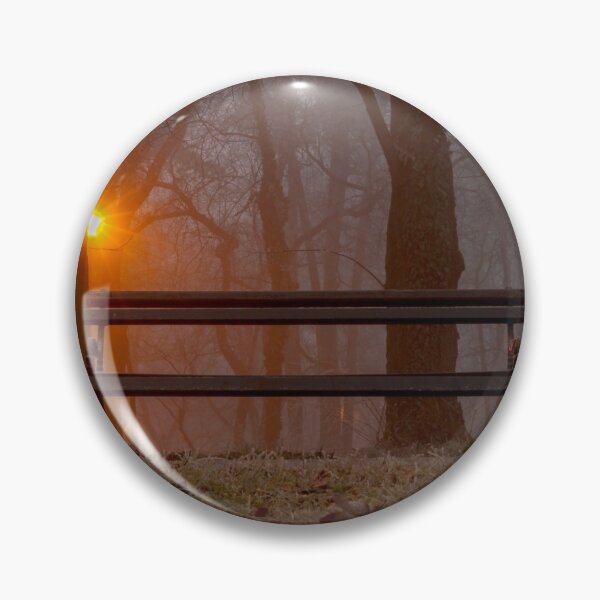 Item preview, Bench in foggy forrest park in Subotica, Serbia designed and sold by nikola993.