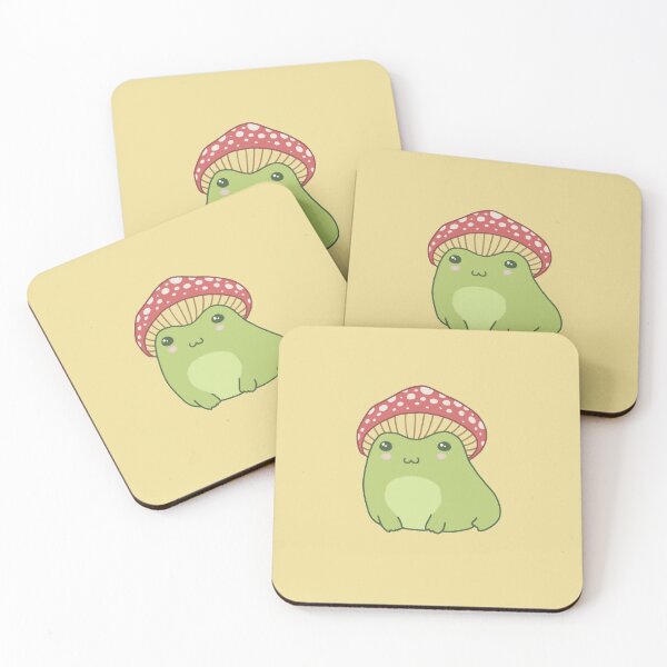 Item preview, Kawaii Frog with Toadstool Mushroom Hat: Cottagecore Aesthetic Toad, Edgy Kidcore Alt Emo Fairycore Fantasy Froggy designed and sold by MinistryOfFrogs.