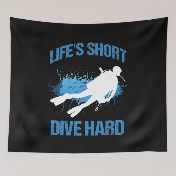 Item preview, Lifes short Dive hard -  Scuba Diver Gift designed and sold by woormle.