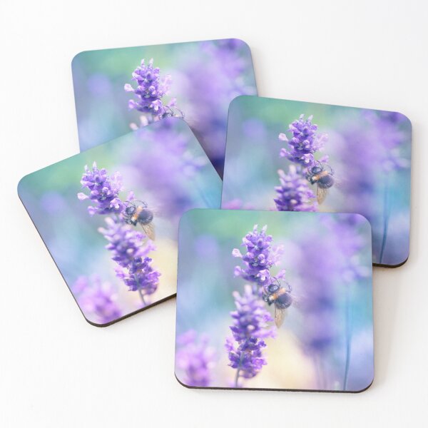 Item preview, Pretty little bee enjoying the lavender plant designed and sold by CyaniRose.