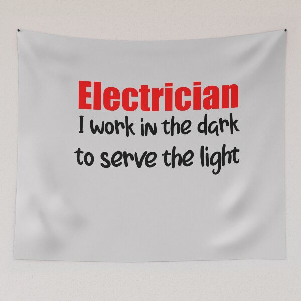 Item preview, Copy of Electrician - I work in the dark to serve the light funny quote designed and sold by unique things.