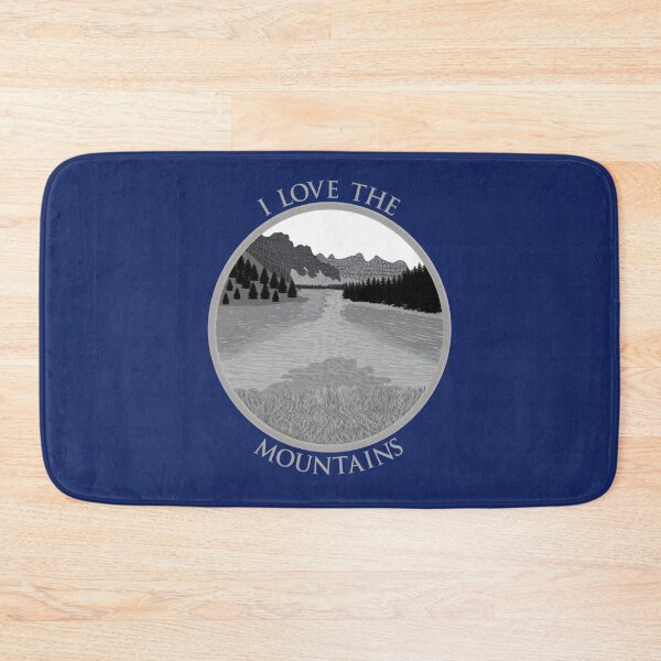 Item preview, I love the mountains, mountain landscapes, gray designed and sold by CreaVisArt.