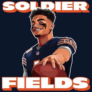 Soldier Fields, Justin Fields, Chicago Bears Kids T-Shirt for Sale by  be-claireful