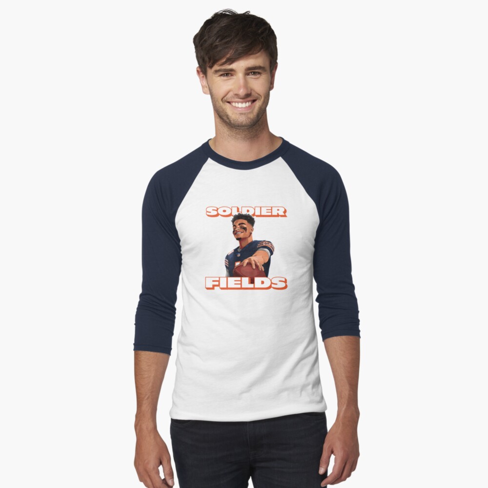 Soldier Fields, Justin Fields, Chicago Bears Essential T-Shirt for Sale by  be-claireful