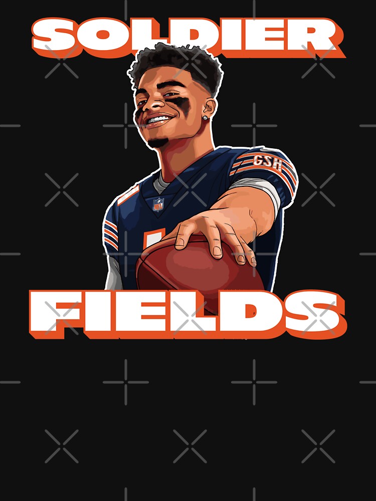 Soldier Fields, Justin Fields, Chicago Bears' Active T-Shirt for