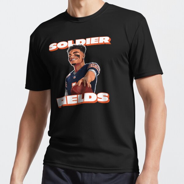 Nike Men's Chicago Bears Justin Fields #1 Orange T-Shirt