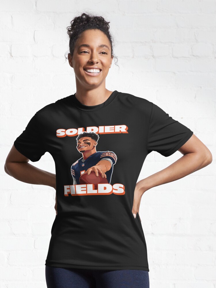 Soldier Fields, Justin Fields, Chicago Bears Essential T-Shirt for Sale by  be-claireful