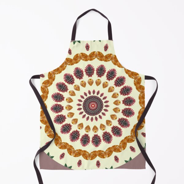 Item preview, November Birthday Chrysanthemum Flower & Citrine Birthstone Mandala designed and sold by TrendyArtPrints.