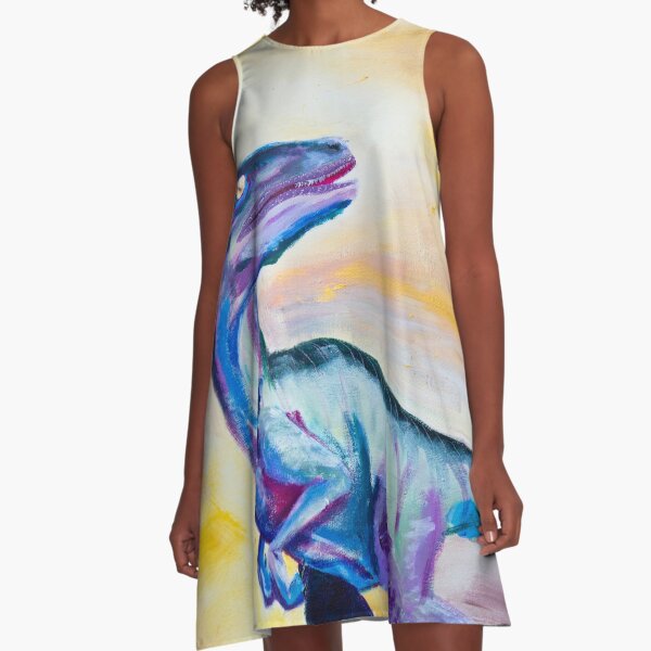 Raptor in Color A-Line Dress
