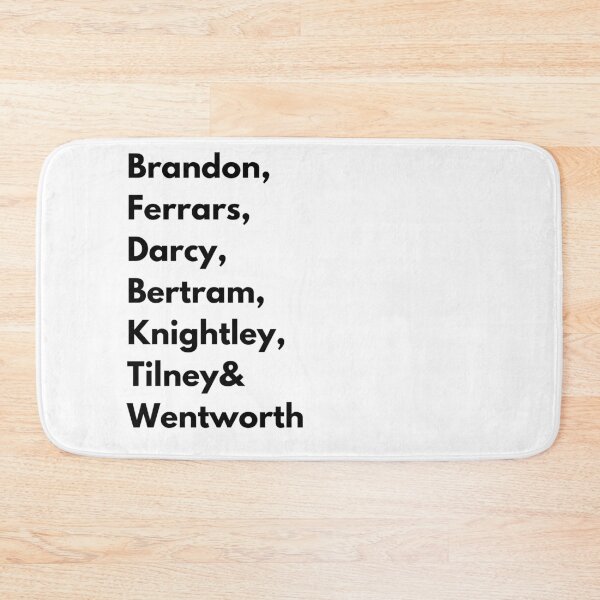 Item preview, Jane Austen Hero's Last Name (Black) designed and sold by JustabitBookish.