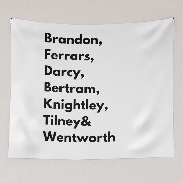 Item preview, Jane Austen Hero's Last Name (Black) designed and sold by JustabitBookish.