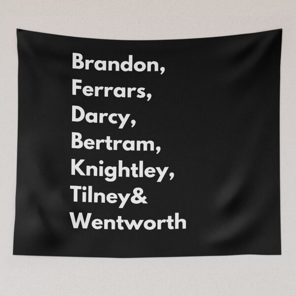 Item preview, Jane Austen Hero's Last Name (White) designed and sold by JustabitBookish.