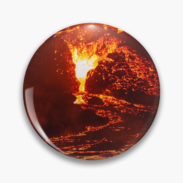 Item preview, Lava Crater Flow at Night - Iceland Volcano April 20th 2021 designed and sold by Jon-Bear.