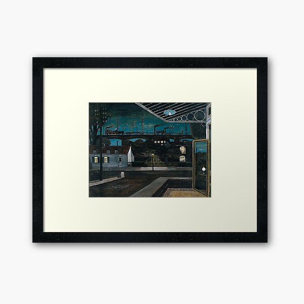 The Viaduct, by Paul Delvaux Framed Art Print