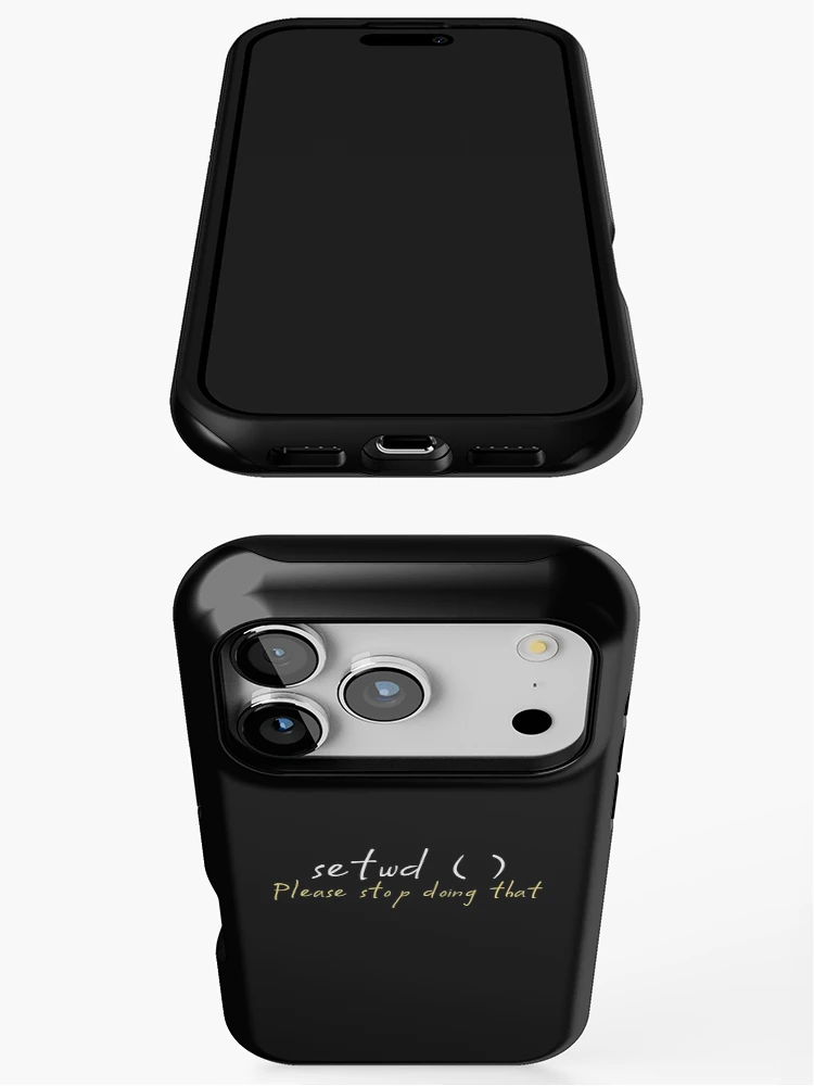 Thumbnail 3 of 4, iPhone Case, setwd() please stop doing that - R programming - R packages designed and sold by Birdhead.