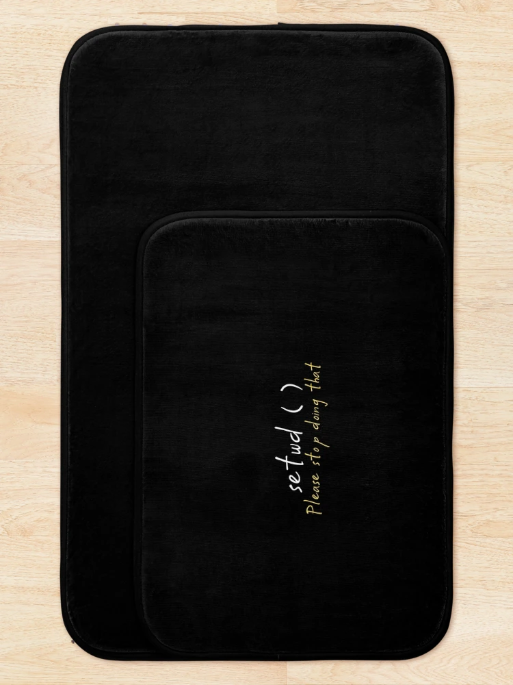 Thumbnail 5 of 6, Bath Mat, setwd() please stop doing that - R programming - R packages designed and sold by Birdhead.