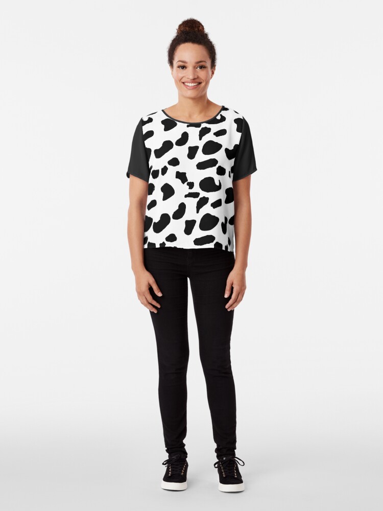 Alternate view of Black Blotches Chiffon Top