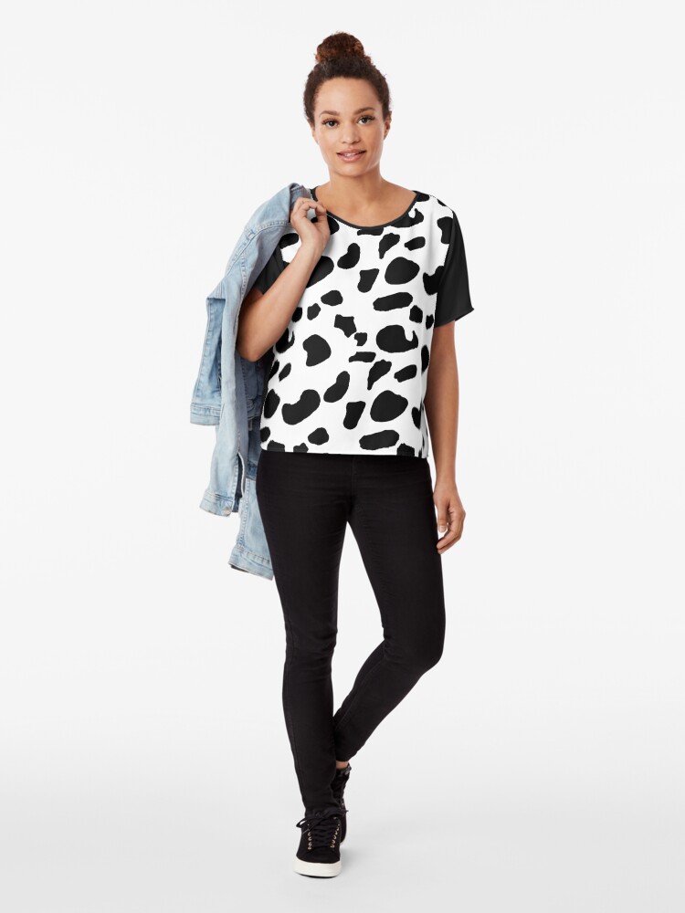 Alternate view of Black Blotches Chiffon Top