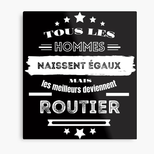 Impressions Metalliques Sur Le Theme Routier Redbubble