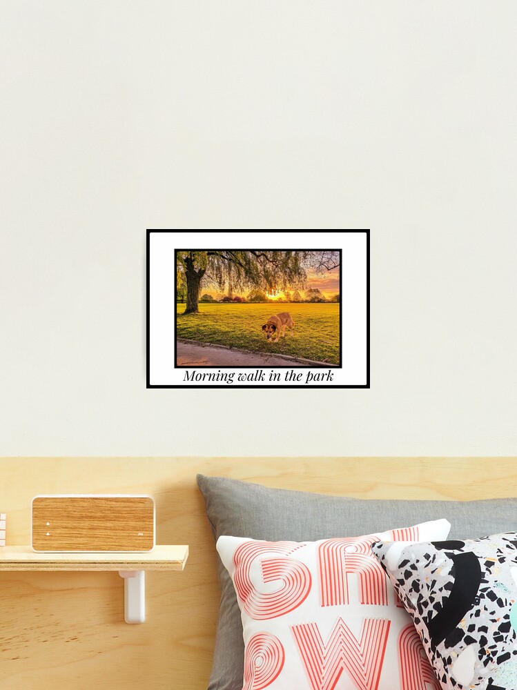 Thumbnail 1 of 3, Photographic Print, Morning walk in the park designed and sold by Peter Barrett.