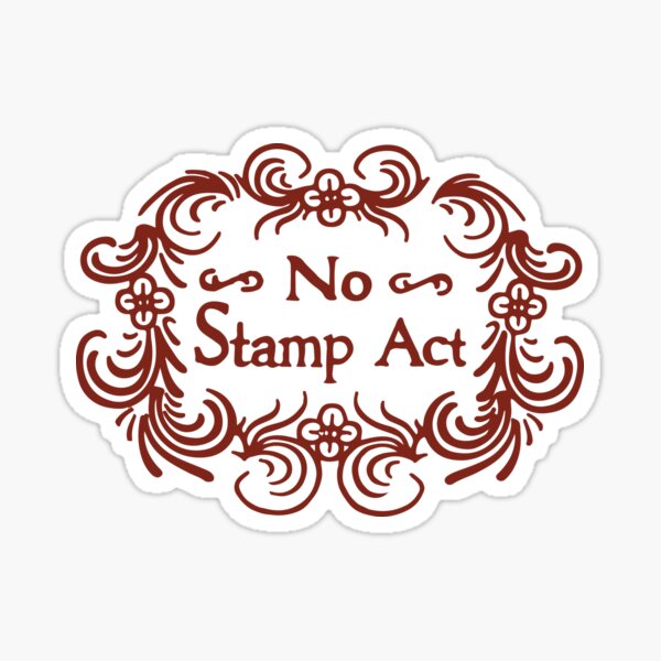 Item preview, The Stamp Act (Design from porcelain teapots used to express opposition to 1765 Stamp Act) designed and sold by franklinprintco.