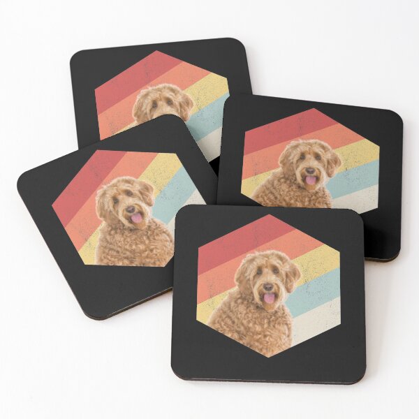 Item preview, cute labradoodle dog art retro vintage labradoodle gifts designed and sold by alaechamlal.