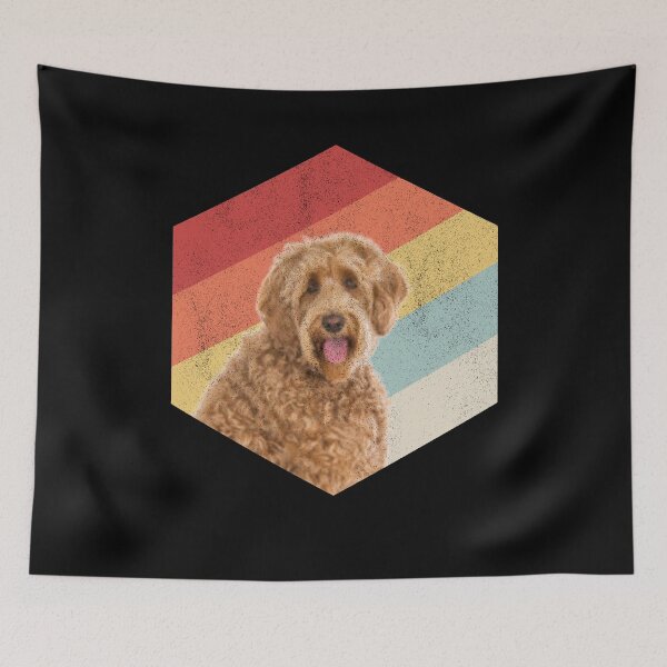 Item preview, cute labradoodle dog art retro vintage labradoodle gifts designed and sold by alaechamlal.