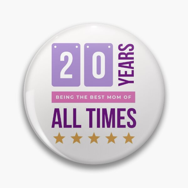 Item preview, 20 years being the best mom of all times in White- Purple designed and sold by ForeverInColors.