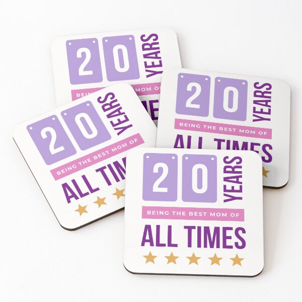 Item preview, 20 years being the best mom of all times in White- Purple designed and sold by ForeverInColors.