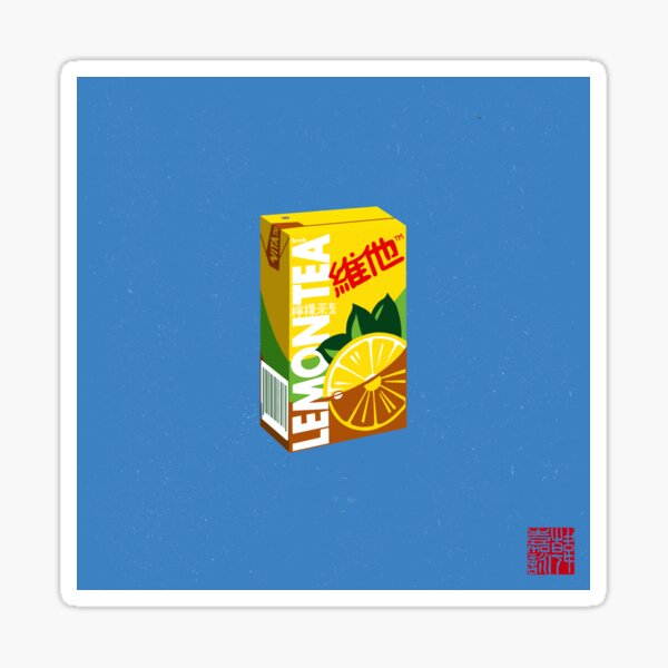 "Vita Boxed Lemon Tea" Art Print by PockyParty Sticker