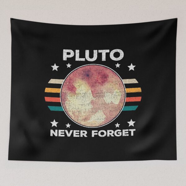 Item preview, Pluto Never Forget - Retro & Distressed Design - Space, Science and Universe Lovers designed and sold by JulianoZn97.