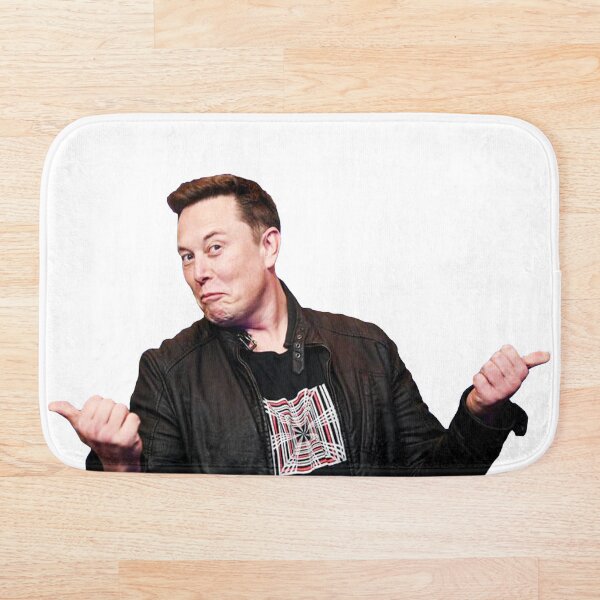 Elon Musk, In Elon Musk We Trust Bath Mat