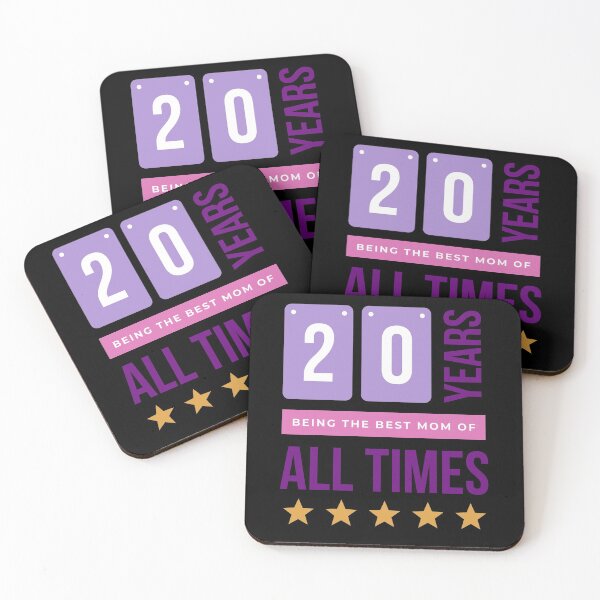 Item preview, 20 years being the best mom of all times in Black- Purple designed and sold by ForeverInColors.