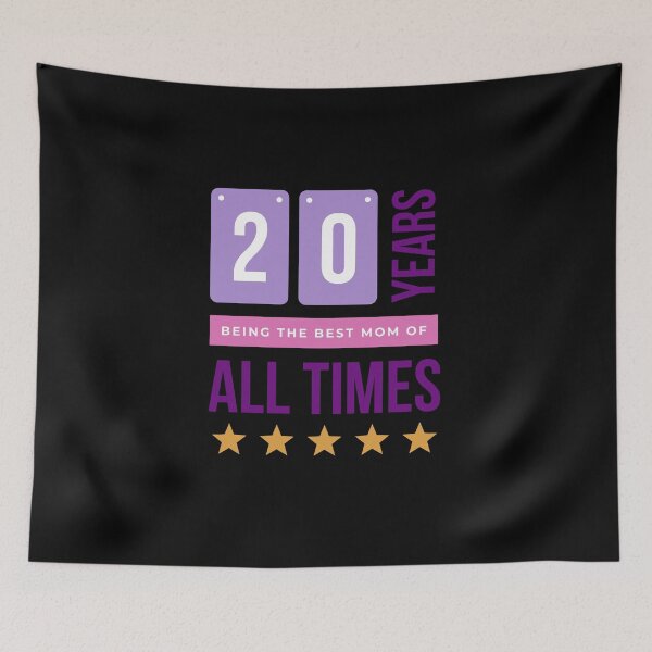 Item preview, 20 years being the best mom of all times in Black- Purple designed and sold by ForeverInColors.