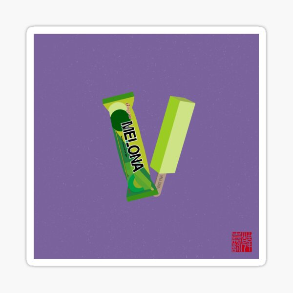 Cantaloupe Melona Popsicle Sticker