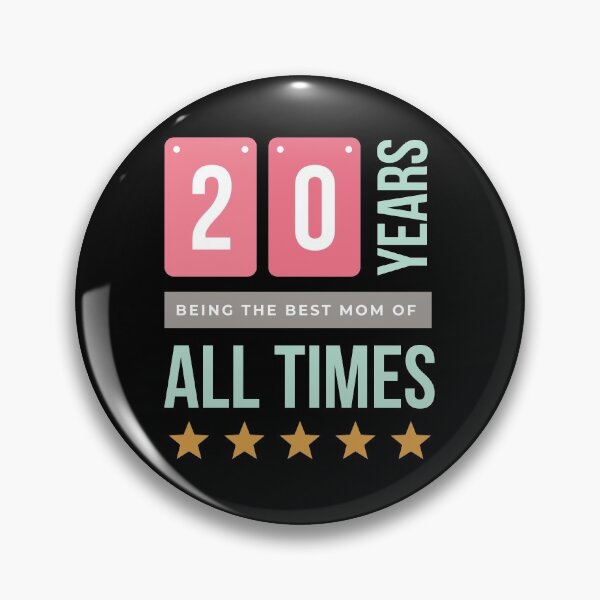 Item preview, 20 years being the best mom of all times in Black - Blue designed and sold by ForeverInColors.