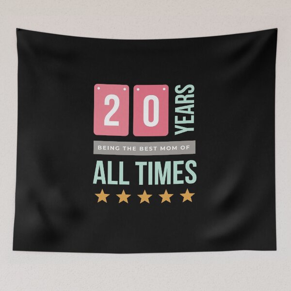 Item preview, 20 years being the best mom of all times in Black - Blue designed and sold by ForeverInColors.
