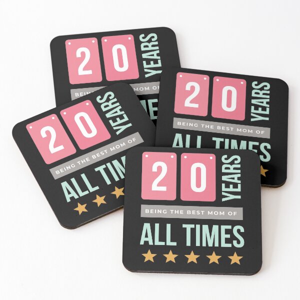 Item preview, 20 years being the best mom of all times in Black - Blue designed and sold by ForeverInColors.