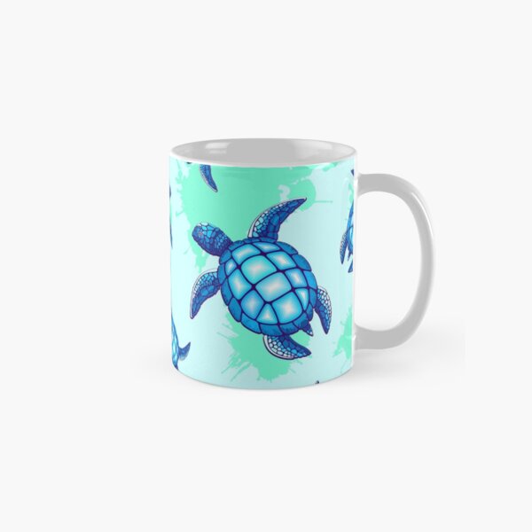 Sea Turtle Blue and Turquoise Classic Mug