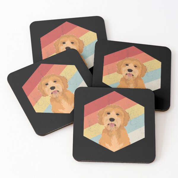 Item preview, cute goldendoodle dog art retro vintage goldendoodle gifts designed and sold by alaechamlal.