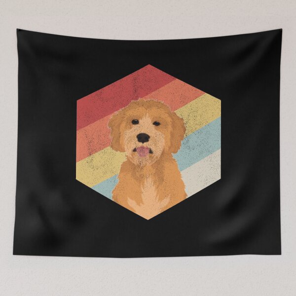 Item preview, cute goldendoodle dog art retro vintage goldendoodle gifts designed and sold by alaechamlal.