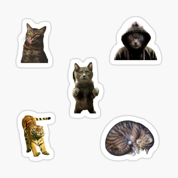 Artikel-Vorschau von coole Katzen Sticker Pack, designt und verkauft von J0TEE.